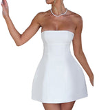 Women Dresses Spring Summer Slim-Fit Short Skirt Sexy Dress (Csm202403)
