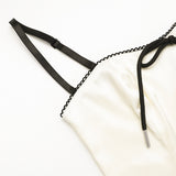 Women Tops Spring Bare Midriff Slim Fit Two-Piece Set Sexy Camisole Mid-Length Dress Set
