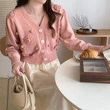 Women Knitwear Autumn and Winter V-neck Sweaters Cardigan