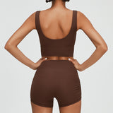 Women Yoga Set Sports Suit Sports Underwear Sports and Fitness Shorts