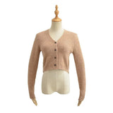 Women Sweater Knitwear Spring and Autumn V-neck Single-Breasted Knitted Cardigan