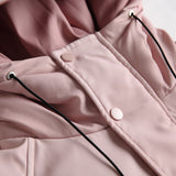 Unisex Winter Cotton Coat Gradient Hooded Cotton-Padded Coat Embroidered Cotton-Padded Coat