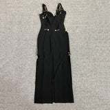 Women's Evening Dress Hollow-out Camisole Split Sling Formal Dress Bandage One-Piece Dress