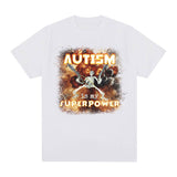 Autism Superpower Funny Skeleton Graphic Tee Shirt