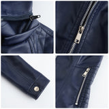 Red Leather Jacket Spring and Autumn Hooded Leather Coat Women's Detachable Hat Windproof Jacket