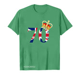 Inspired by Queen's Platinum Jubilee 2022 Elizabeth 70 Years T-shirt Printed Short Sleeve T-shirt