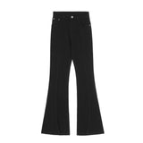 Women Pants Flared Jeans High Waist Trousers