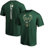NBA T-Shirts NBA Basketball Suit Short Sleeve Bucks T-Shirt Men
