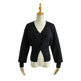 Women Sweater Knitwear V-neck Knitted Cardigan Female Autumn and Winter Loose Sweater Coat