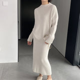 Women Knitted Two-Piece Set Autumn and Winter Suit Skirt Z822