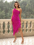 Harlem Nights Outfits Sexy Sequined Split Tassel Maxi Dress