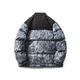 Unisex Winter Cotton Coat Camouflage down Jacket Retro Warm down Jacket