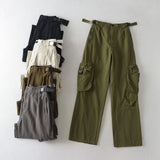 Women Sweatpants Retro Overalls Loose Casual Pants Trousers
