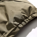 Unisex Winter Cotton Coat Pocket Decorative Hooded Cotton-Padded Coat Vintage Loose and Warm Cotton-Padded Coat
