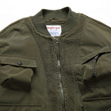 Unisex Winter Cotton Coat Stitching Lambswool Stand-up Collar Cotton-Padded Clothes Vintage Loose Cargo Cotton-Padded Jacket
