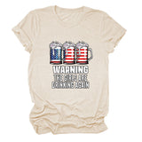 Warning the girls are stylish casual print short sleeves