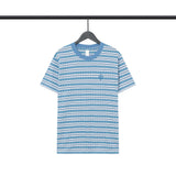 CHH Chrome Heart T Shirts Poison Home Stripe Jacquard Embroidery Short Sleeve Couple T-Shirt