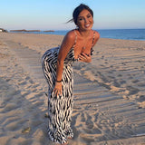 Women Dresses Summer Sexy V-neck Backless Sling Dress