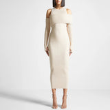 Women Dresses Spring Slim-Fitting Dress Knitted Dress (Qymy0409)