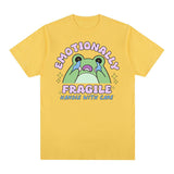 Emotionally Fragile Handle with Care Cute Frog Meme T Shirts