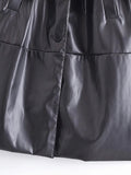 Women Leather Jacket Autumn Trench Coat Women's Coat Casual Belt Cardigan