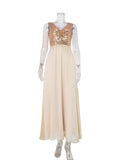 Women's Evening Gown Sexy Backless Chiffon Stitching Sequins Dress Evening Dress