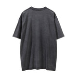 Men Vintage T-Shirt Short-Sleeved T-shirt Men's Distressed Crew Neck T-shirt Summer Loose