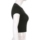 Women T-shirt Summer Sexy Hot Drilling Women's Cropped Top T-shirt
