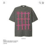 American vintage street T-shirt pure cotton retro men's and women's summer loose