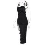 Women Dresses Summer Sexy Backless Slim Fit Lace Sling Dress