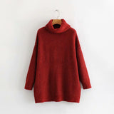Women Sweater Knitwear Loose Autumn and Winter Turtleneck Sweater Female Casual Sweater