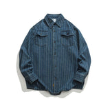 Unisex Shirts Autumn Washed Denim Shirt
