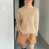 Women Winter Knitted Sweater Loose-Fitting Long Sleeve Sweater Sweater 1t8849