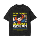 Summer washed old retro short-sleeved T-shirt
