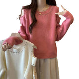 Women Knitwear Autumn and Winter round Neck Knitwear Loose Sweater