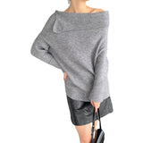 Women Winter Knitted Sweater Autumn and Winter Sweater Long-Sleeved Shirt 8t3110