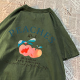 Peaches Attention Very Delicious Letters Men T Shirt Hip Hop
