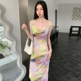 Women Dresses Summer Slim Fit Backless Sling Dress