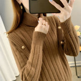 Women Knitwear Autumn and Winter Turtleneck Knitwear Loose Sweater