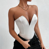 Women Jumpsuit Slim Fit Jumpsuit Sexy V-neck Jumpsuit