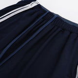 Men Sweatpants Side Stripe Stitching Casual Trousers Loose Wide Leg Pants