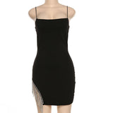Women Dresses Summer Sexy Suspenders Backless Dress (Bla0420)