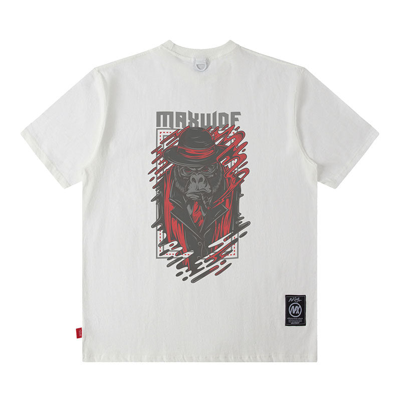 Men T Shirt Hip Hop Retro Couple Short Sleeve T-shirt