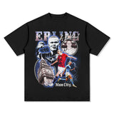 Men's Vintage Football T-Shirt Erin Harland Printed Short Sleeve T-Shirt Men's Summer