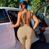 Women Jumpsuit Summer Sexy Backless Slim Fit Suspender Jumpsuit