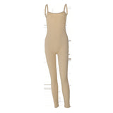 Women Jumpsuit Summer Sexy Backless Slim Fit Suspender Jumpsuit