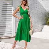 Women Dress Casual Vacation Beach Sling Dress