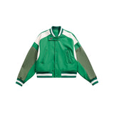 Unisex Jacket Loose Stitching Pu Baseball Jacket Short Motorcycle Jacket