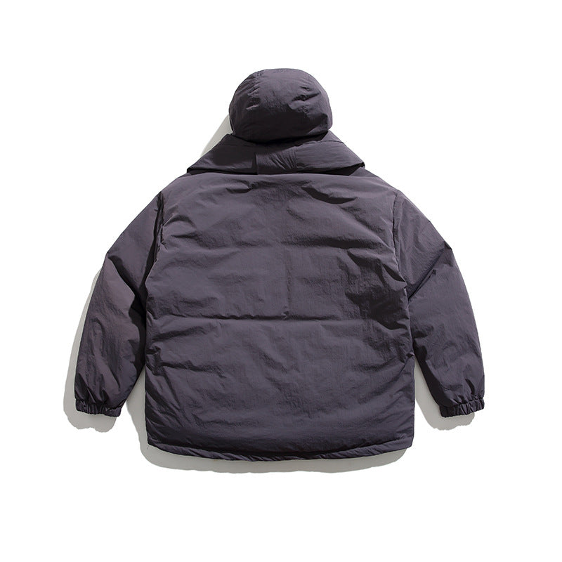 Unisex Winter Cotton Coat Three-Dimensional Pocket Decorative Hooded down Jacket