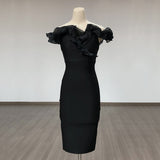 Women's Evening Dress Ruffled Bandage One-Piece Dress Dress Skirt